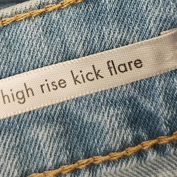 Wrangler High Rise Kick Flare Denim Jean Size 6 28 Light Wash NEW NWT - Picture 9 of 15